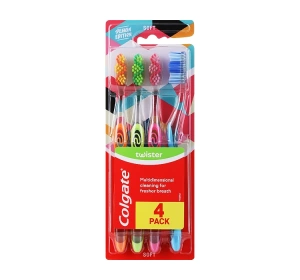 Colgate Twister Design Edition szczoteczka do zębów 4 sztuki Soft
