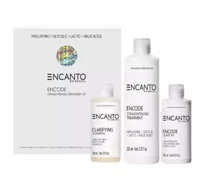 Encanto Encode zestaw do keratynowego prostowania włosów 2 x 100 ml + 200 ml