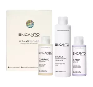 Encanto Ultimate Blonde zestaw do keratynowego prostowania włosów 2 x 100 ml + 200 ml