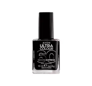 Avon Ultra Colour 60 Second Express szybkoschnący lakier do paznokci Power Black 10 ml
