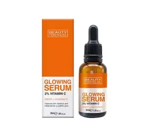 Beauty Formulas Glowing rozjaśniające serum do twarzy z witaminą C 30 ml