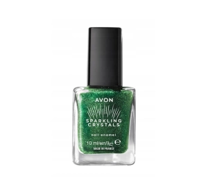 Avon Sprakling Crystals klasyczny lakier do paznokci Emerald Shine 10 ml