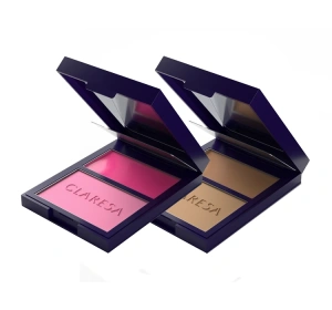 Claresa Duo Palette Creamy & Pressed zestaw do konturowania twarzy paletka bronzerów 01 More Sculpted 8,5 g + paletka róży 01 Awesome Blossom 8,5 g