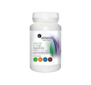 Aliness suplement diety Cynk Organiczny Trio 15 mg 100 tabletek
