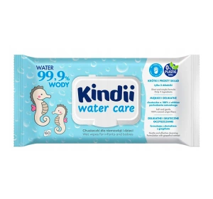 Cleanic Kindii Water Care 99% nawilżane chusteczki dla dzieci i niemowląt 60 sztuk