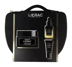 Lierac Premium zestaw kosmetyków do pielęgnacji twarzy krem 50 ml + serum 13 ml + krem pod oczy 5 ml + kosmetyczka