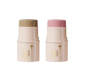 Bell Creamy&Soft zestaw do konturowania twarzy bronzer w sztyfcie 01 Medium Bronze 5,5 g + róż w sztyfcie 01 Shy Charm 5,5 g