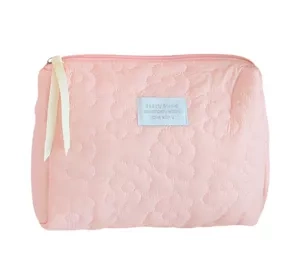 eCarla pikowana kosmetyczka Różowa