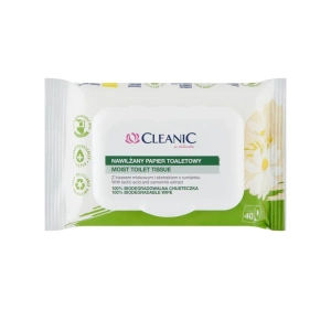 Cleanic nawilżany papier toaletowy z kwasem mlekowym i rumiankiem 40 sztuk
