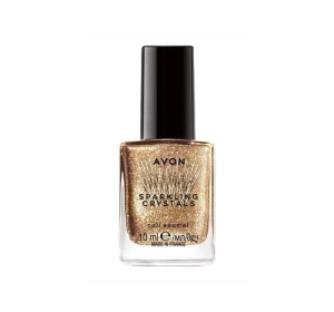 Avon Sprakling Crystals klasyczny lakier do paznokci Festive Gold 10 ml