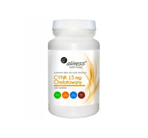 Aliness suplement diety dla dorosłych Cynk Chelatowany 15 mg 100 tabletek