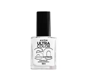 Avon Ultra Colour 60 Second Express szybkoschnący lakier do paznokci Wow White 10 ml