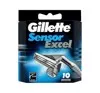 GILLETTE SENSOR EXCEL OSTRZA WKŁADY DO MASZYNKI 10 SZTUK