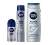 NIVEA MEN SILVER PROTECT ZESTAW ŻEL POD PRYSZNIC 500ML + ANTYPERSPIRANT W SPRAYU 250ML + ROLL-ON 50ML