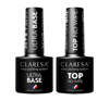 Claresa zestaw do manicure hybrydowego baza Ultra Base + top No Wipe