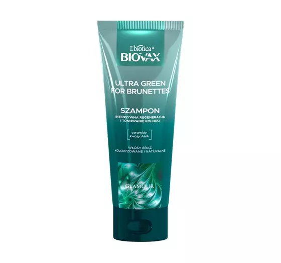 Biovax Glamour Ultra Green For Brunettes Szampon Do Włosów 200ml Ezebrapl 0854