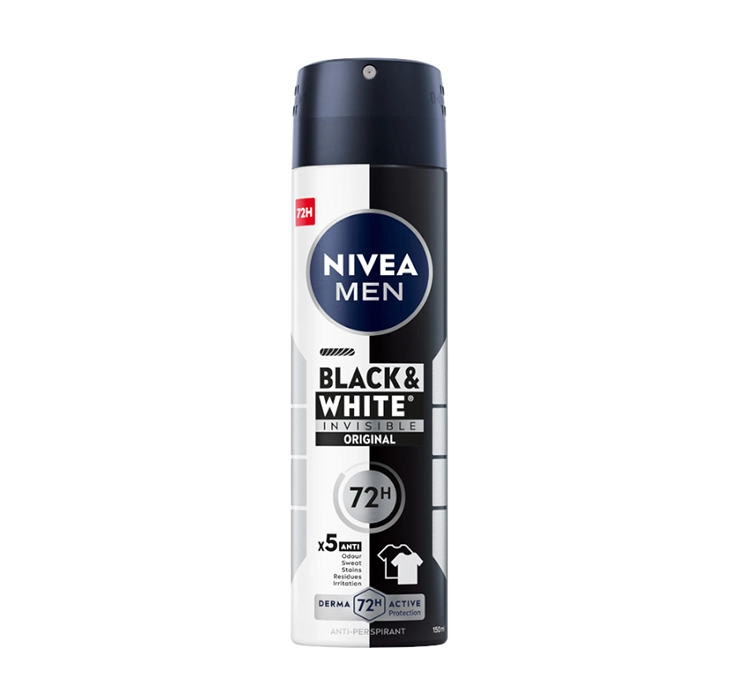 nivea black & white invisible original antyperspirant w sprayu 150 ml   