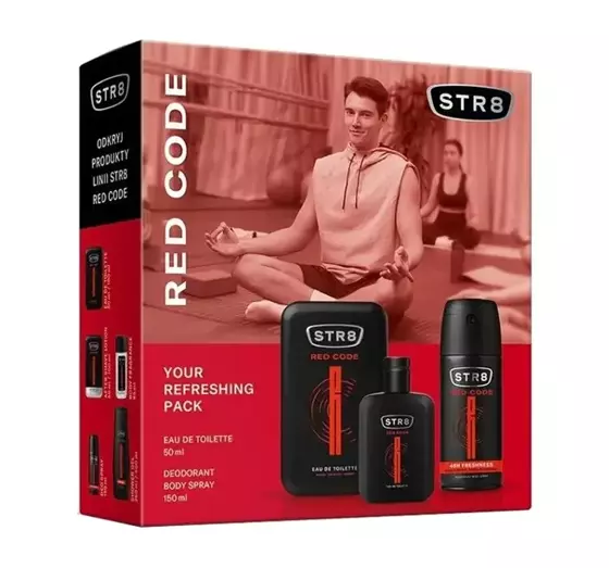 str8 red code woda toaletowa 50 ml   zestaw