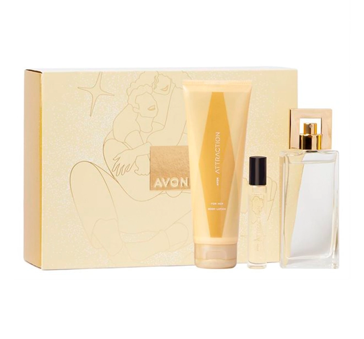 avon attraction for her woda perfumowana 50 ml   zestaw