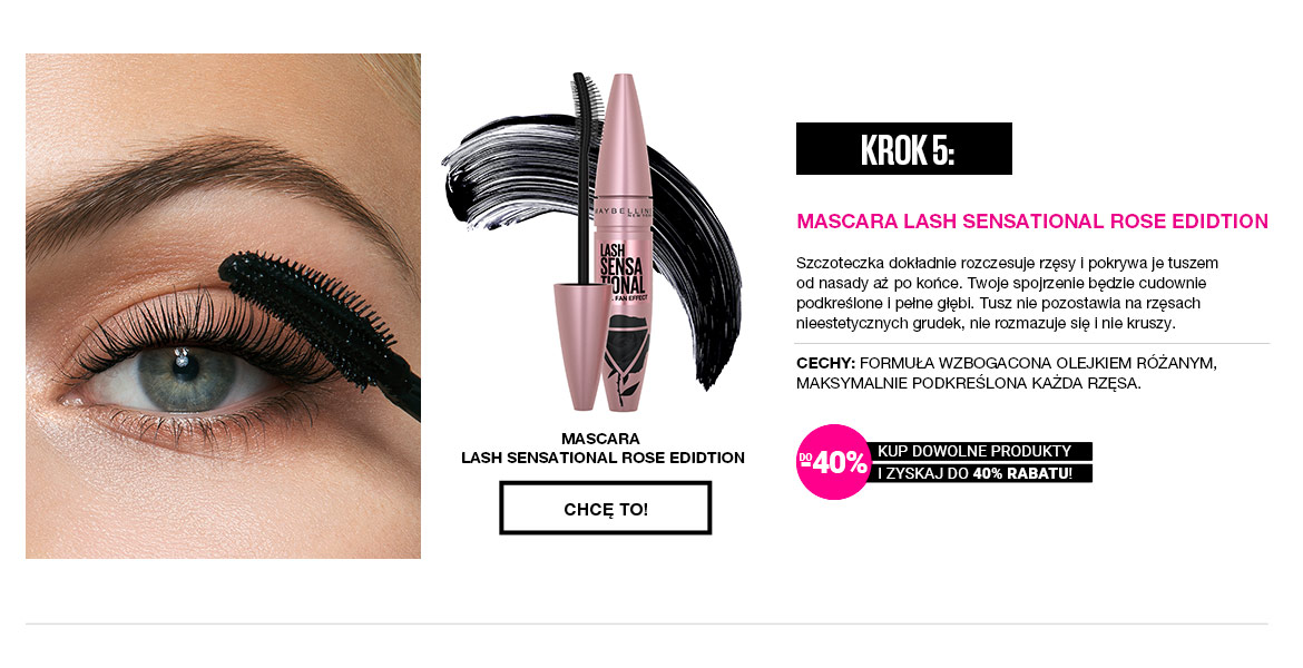 MAYBELLINE LASH SENSATIONAL ROSES TUSZ DO RZĘS