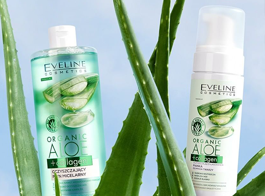 Eveline Organic Aloe + Collagen reinigender und heilender Gesichtsschaum