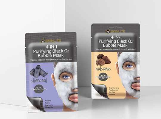 Skinlite 4-in-1 Purifying Black O2 Bubble Mask reinigende Tuchmaske