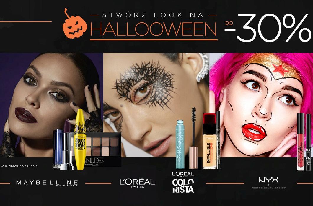 Halloween Look L'Oreal Paris, Maybelline, NYX Professional Makeup