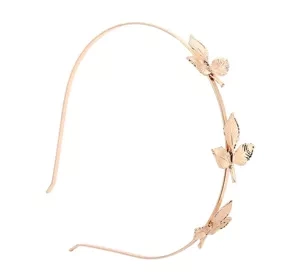 eCarla złota opaska do włosów z listkami O159