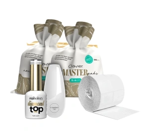 Clavier Nailsology Diamond Top top hybrydowy 8 ml + zestaw wacików bezpyłowych 2 x 500 szt