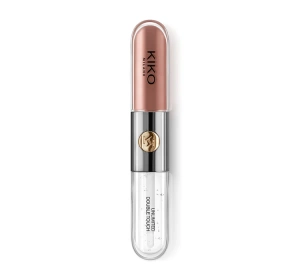   KIKO Milano Unlimited Double Touch dwuetapowa pomadka w płynie 102 Satin Rosy Beige 2x3ml