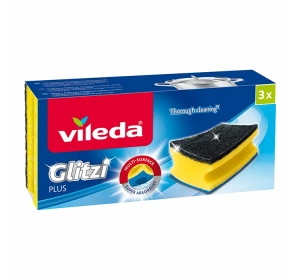 Vileda Glitzi Plus zmywak kuchenny profilowany 3 sztuki