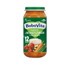 BoboVita obiadek w słoiczku po 12 miesiącu Makaron z Morszczukiem i Warzywami 250 g