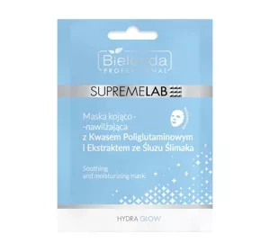 Bielenda Professional Supremelab Hydra Glow kojąco-nawilżająca maska na tkaninie 1 sztuka