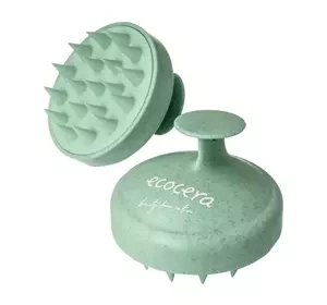 Ecocera szczotka masażer do skóry głowy Zielona