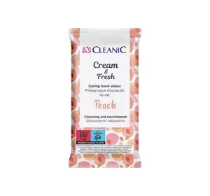 Cleanic Clean & Fresh chusteczki do rąk Peach 15 sztuk