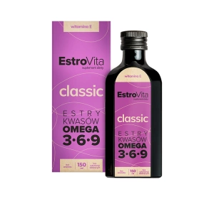 EstroVita Classic Omega 3-6-9 + witamina E suplement diety 150 ml