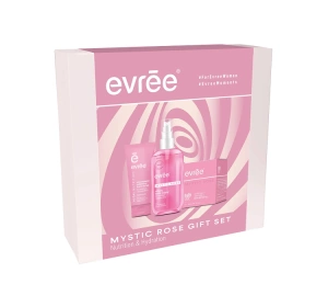 Evree Mystic Rose zestaw do pielęgnacji twarzy krem do rąk 50 ml + tonik 200 ml + krem do twarzy 50 ml