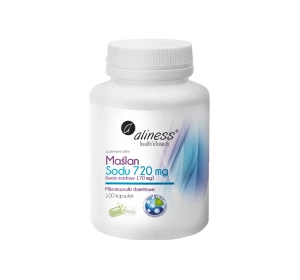 Aliness suplement diety Maślan Sodu 550 mg (kwas masłowy 170 mg) 100 kapsułek
