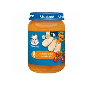 Gerber obiadek po 6 miesiącu Warzywa z delikatnym indykiem w pomidorach 190 g
