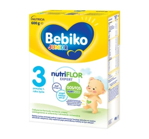 Bebiko Junior NutriFlor Expert 3 odżywcza formuła na bazie mleka dla dzieci powyżej 1 roku życia 600 g