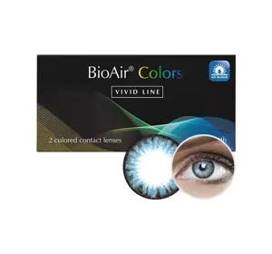 BioAir Colors Vivid Line Glossy Sky kolorowe soczewki kontaktowe 2 szt