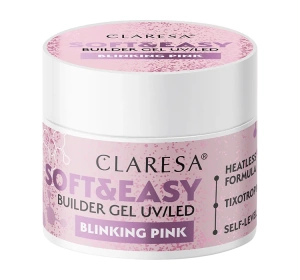 Claresa Soft & Easy żel budujący Blinking Pink 90 g