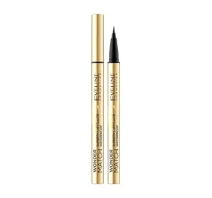 Eveline Cosmetics Wonder Match wodoodporny eyeliner w pisaku Deep Black
