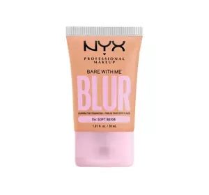 NYX Professional Makeup Bare With Me Blur wygładzający podkład do twarzy 06 Soft Beige 30 ml