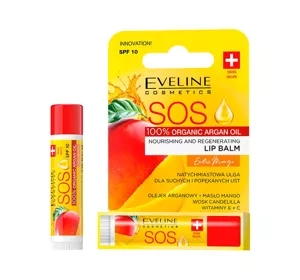 Eveline Cosmetics SOS Argan Oil odżywczo-regenerujący balsam do ust SPF10 Exotic Mango 13,9 g
