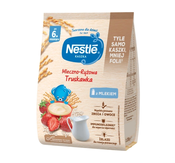 Nestle kaszka mleczno-ryżowa Truskawka 230g 