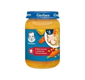 Gerber obiadek po 8 miesiącu Bukiet jarzyn z cielęciną i kluseczkami 190 g