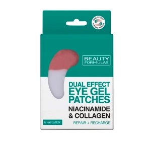 Beauty Formulas Niacynamid & Kolagen żelowe płatki pod oczy 6 par