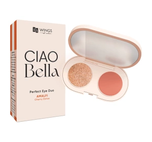 AA Wings of Color CIAO Bella mini paletka cieni do powiek 02 Neo Peach + Opal Sunset 2 x 1,2 g
