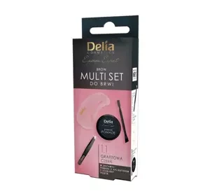 Delia Cosmetics zestaw do stylizacji brwi 1.1 Grafitowa Czerń